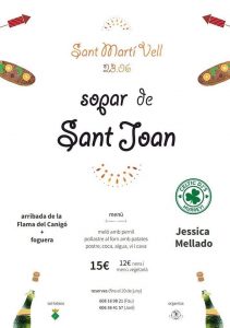sopar revetlla de Sant Joan 2018
